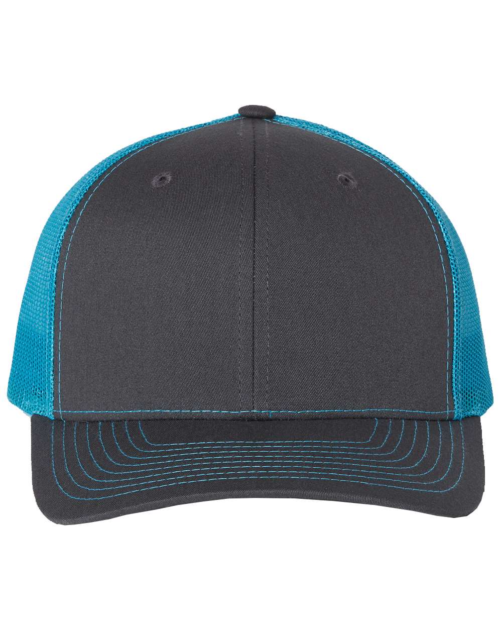 Richardson 112 - Charcoal/Neon Blue